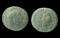 Constantius I, Follis, Sacra Moneta, Ticinum